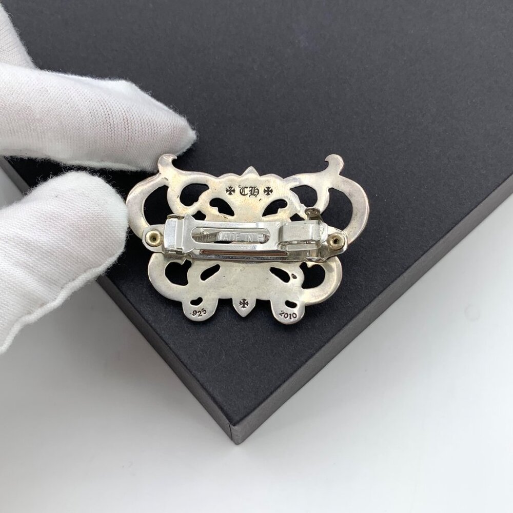 Chrome Hearts Silver Vintage Butterfly Hair Clip - Picture 2 of 9